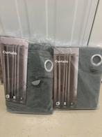 2 Nieuwe gordijnen - 140x260cm - Grijs, Huis en Inrichting, Nieuw, Ophalen of Verzenden, A, Grijs