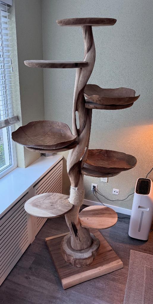 Klim en krabpaal Suar hout XXL Big Cat editie 200cm, Dieren en Toebehoren, Krabmeubelen, Zo goed als nieuw, Krabpaal, Ophalen
