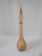 Vintage Amberkleurige EMPOLI fles met kleine beschadiging, Ophalen of Verzenden