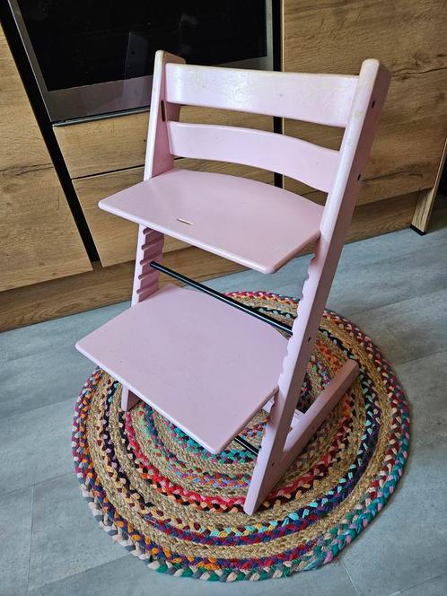 stokke stoel roze, Kinderen en Baby's, Kinderstoelen, Gebruikt, Meegroeistoel, Aanschuifbaar, Ophalen