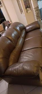 Mooie leren bank 3 zits, Huis en Inrichting, Ophalen of Verzenden, Gebruikt, 75 tot 100 cm, 200 tot 250 cm