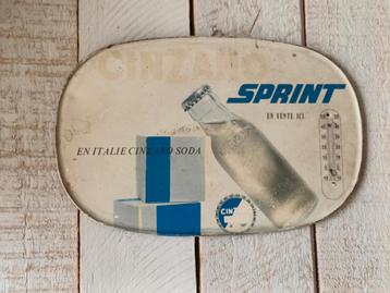 Vintage Cinzano Sprint Reclamebord beschikbaar voor biedingen