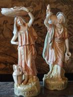 Paar bohemia porcelein beelden 1900, Antiek en Kunst, Ophalen of Verzenden