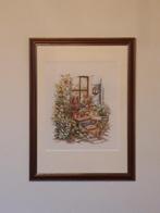 Te koop:Borduurwerk in op maat gemaakte lijst-Ophalen in Ell, Ophalen, Zo goed als nieuw