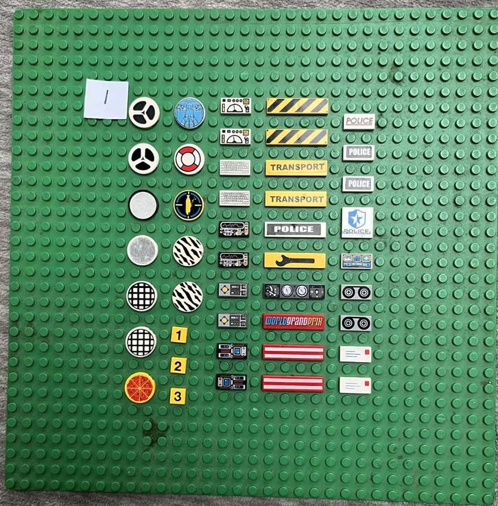 lego plaatjes met opdruk, Kinderen en Baby's, Speelgoed | Duplo en Lego, Zo goed als nieuw, Lego, Ophalen of Verzenden