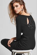 Showbusiness elegante jurk zwart stretch 3/4 mouwen maat L40, Nieuw, Shoeby, Maat 38/40 (M), Onder de knie