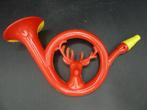 Vintage plastic jachthoorn oud speelgoed, Antiek en Kunst, Ophalen of Verzenden