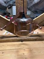 Roze glazen bol hanglamp, Ophalen, Gebruikt, Glas, Minder dan 50 cm