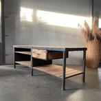 Industriële werkbank, oude werktafel, toonbank, dressoir, Antiek en Kunst, Curiosa en Brocante, Ophalen