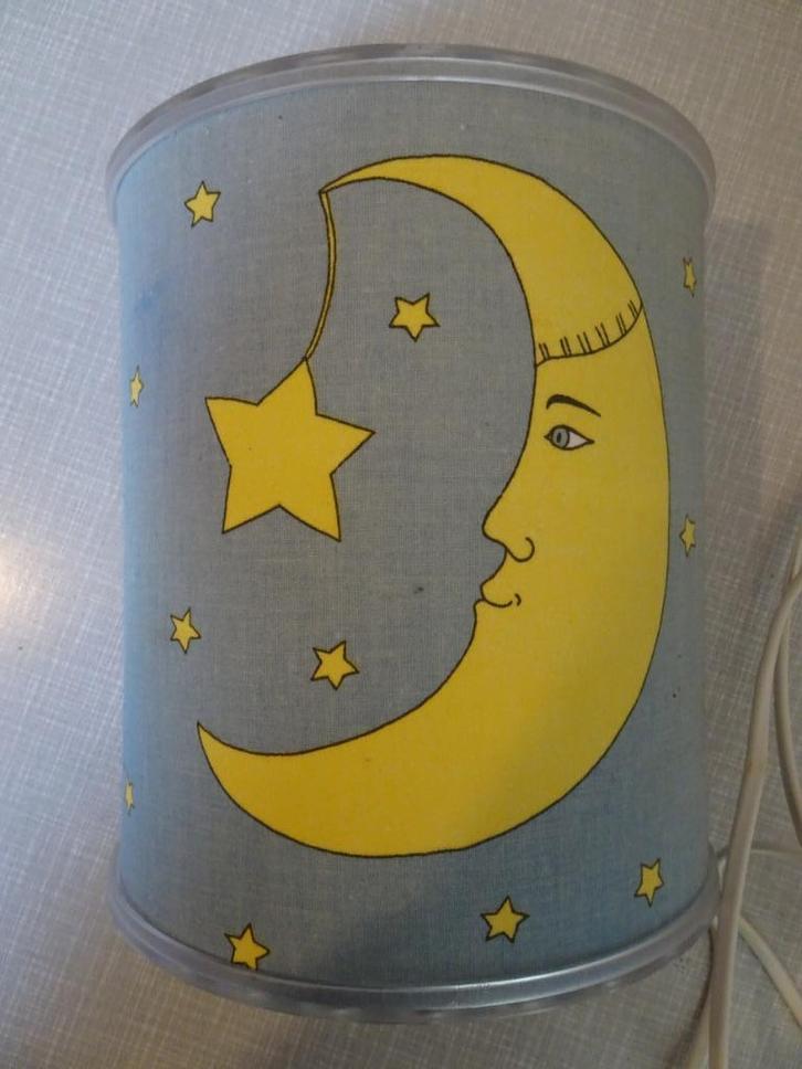 Lamp * Wandlamp blauw met gele maan en ster, Huis en Inrichting, Lampen | Wandlampen, Gebruikt, Ophalen