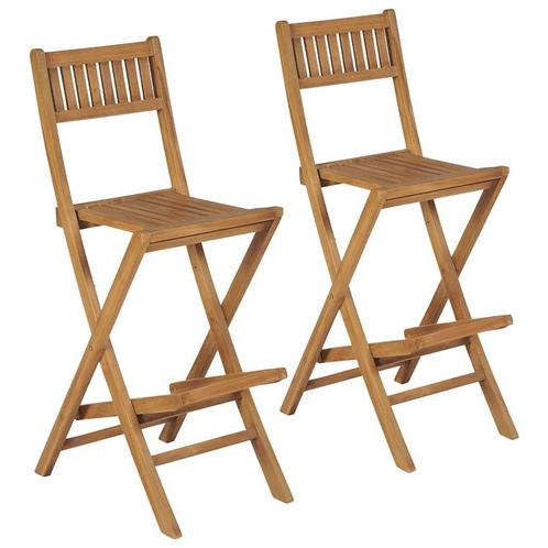 Tuinbarkrukken inklapbaar 2 st massief €186, Huis en Inrichting, Stoelen, Nieuw, Twee, Ophalen of Verzenden