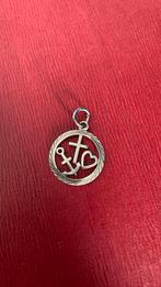 835 zilver hanger geloof hoop en liefde, Ophalen of Verzenden, Gebruikt, Zilver, Overige voorstellingen