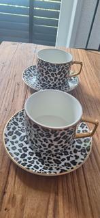 Kop en schotel panterprint H&M Home, Antiek en Kunst, Ophalen