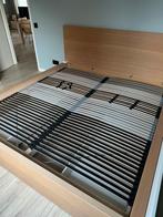 IKEA bedframe met lattenbodems en lades, Ophalen, Bruin, 210 cm, Tweepersoons