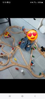 Grote houten treinbaan met veel toebehoren, Ophalen, Gebruikt, Overige typen