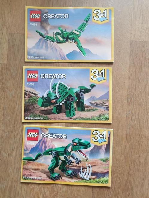 LEGO Machtige dinosaurussen (31058) - creator 3 in 1, Kinderen en Baby's, Speelgoed | Duplo en Lego, Zo goed als nieuw, Lego, Complete set