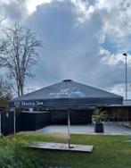 Hertog Jan horeca parasol 4x4 meter Inclusief rvs voet, Tuin en Terras, Parasols, Ophalen, Gebruikt, 3 tot 4 meter, Waterdicht