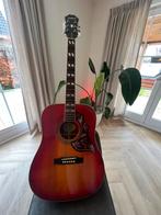 Epiphone Hummingbird HS (2007-2008) + mooie tas, Muziek en Instrumenten, Snaarinstrumenten | Gitaren | Akoestisch, Ophalen of Verzenden