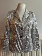 Zilveren pailletten dames colbert, Kleding | Dames, Carnavalskleding en Feestkleding, Maat 38/40 (M), Ophalen of Verzenden, Kleding