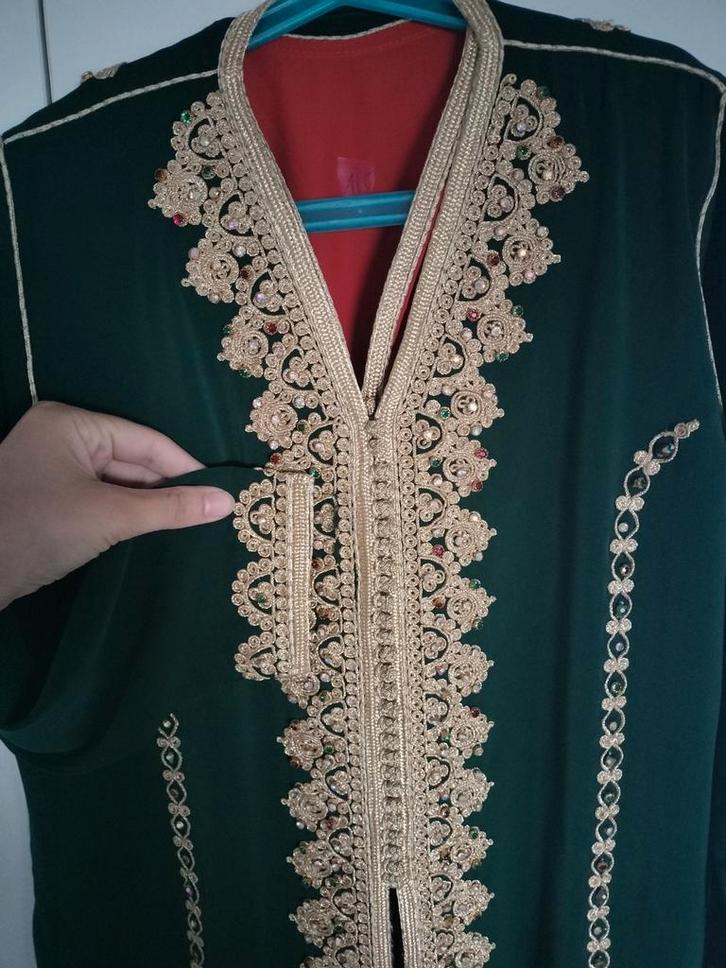 Marokkaanse kindertakshita, Kleding | Dames, Gelegenheidskleding, Zo goed als nieuw, Overige typen, Maat 34 (XS) of kleiner, Groen