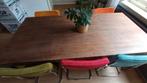 Robuste eettafel met rvs poten, Huis en Inrichting, Ophalen, Strak, Gebruikt, 50 tot 100 cm