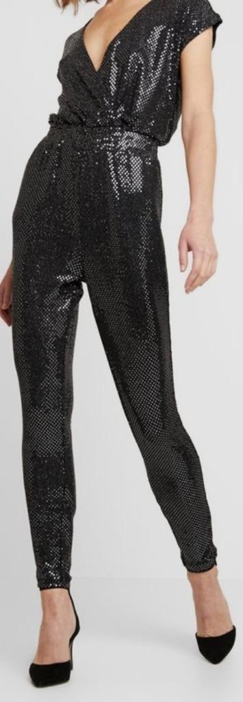 Toffe glitter jumpsuit Noisy May XL, Kleding | Dames, Jumpsuits, Zo goed als nieuw, Maat 46/48 (XL) of groter, Zwart, Verzenden