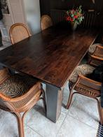 Grote houten eettafel 200x100cm, Ophalen, Gebruikt, 200 cm of meer, 50 tot 100 cm