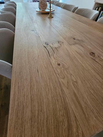 Massief Eiken Eettafel + 10 Stoelen  beschikbaar voor biedingen