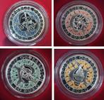 Oostenrijk: 4 x 10 euro Himmlische Boten proof 2017-2018, Verzenden, Oostenrijk, 10 euro, Setje