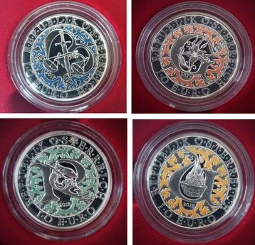 Oostenrijk: 4 x 10 euro Himmlische Boten proof 2017-2018 beschikbaar voor biedingen