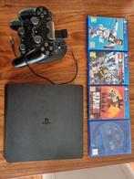 PS4 slim editie, 1Tb 2 controllers, Spelcomputers en Games, Met 2 controllers, Ophalen of Verzenden, Zo goed als nieuw, Met games