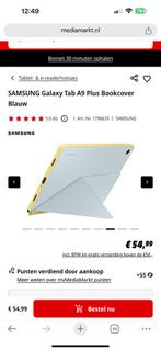 SAMSUNG Galaxy Tab A9 Plus Bookcover Blauw  waarde 55euro, Computers en Software, Tablet-hoezen, Ophalen of Verzenden, Zo goed als nieuw