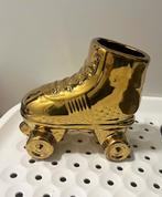 Vaas rolschaats goudkleurig, Huis en Inrichting, Woonaccessoires | Vazen, Overige kleuren, Ophalen of Verzenden, Minder dan 50 cm