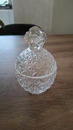 Glazen Bonbonnière met Deksel, Wit, Ophalen of Verzenden, Minder dan 50 cm, Glas