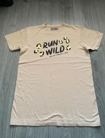 AZUKA dames beige run wild panterprint oversize shirt mt L beschikbaar voor biedingen