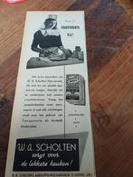 Advertentie van W.A. Scholten Foxhol transparantia vla 1949, Ophalen of Verzenden, Zo goed als nieuw, Overige typen