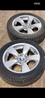 BMW E60/61 Winterbanden op Velg 225/50/17, Auto-onderdelen, Banden en Velgen, Gebruikt, Banden en Velgen, 17 inch, Personenwagen