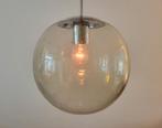 Vintage rookglazen globe van Doria Leuchten, Gebruikt, Ophalen of Verzenden, Glas, Nvt