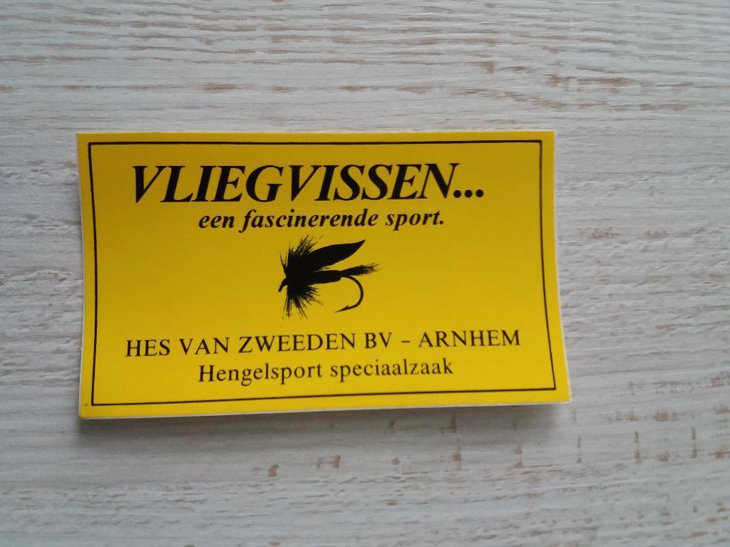 sticker Vliegvissen een fascinerende sport, Ophalen of Verzenden, Zo goed als nieuw, Sport