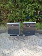 Set van 2 nachtkastjes, Gebruikt, ., Ophalen of Verzenden, .