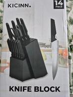 Nieuw in verpakking messenblok zwart, Ophalen, Nieuw, Kunststof, Bestekset