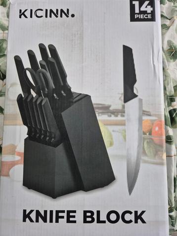 Nieuw in verpakking messenblok zwart beschikbaar voor biedingen