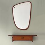 teak vintage Mid Century SPIEGEL Deens design Jansen Spejle, Huis en Inrichting, Woonaccessoires | Spiegels, Minder dan 50 cm