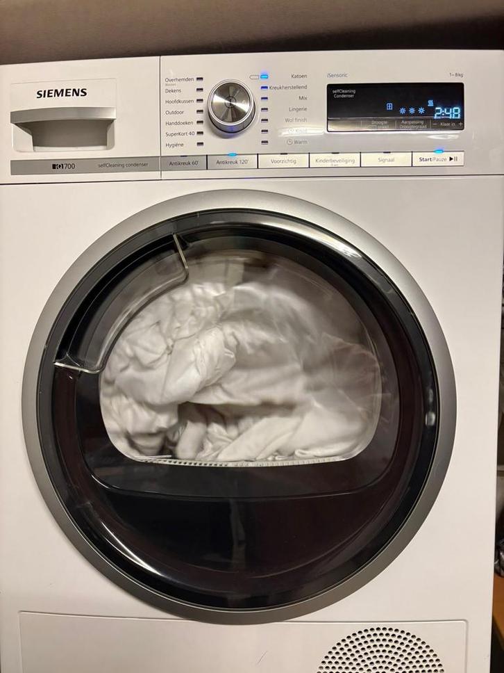 Siemens iQ700 Droogkast - Condensdroger, Witgoed en Apparatuur, Wasdrogers, Gebruikt, Condens, Voorlader, 6 tot 8 kg, 85 tot 90 cm