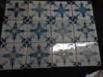 Vintage Tegels met Blauw Patroon, Ophalen of Verzenden, Gebruikt, Vierkant, Binnen