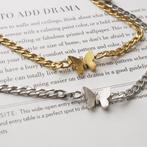 Zilveren ketting vlinder stainless steel rvs my jewellery, Ophalen of Verzenden, Nieuw, Zilver