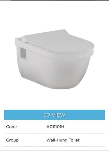 Moderne wandhangtoilet met softclose wc-bril beschikbaar voor biedingen