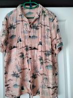 H&M Divided Overhemd - Haaien Print - Maat L, Kleding | Heren, Maat 52/54 (L), Roze, Gedragen, H&M Divided