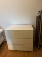 Witte Ikea Malm ladekast, Kunststof, Zo goed als nieuw, Met lade(s), 25 tot 50 cm