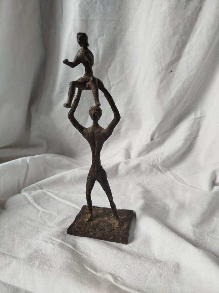 Bronzen Beeld: Acrobaten, Antiek en Kunst, Kunst | Beelden en Houtsnijwerken, Ophalen of Verzenden
